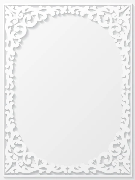 Paper floral frame — Stock Vector