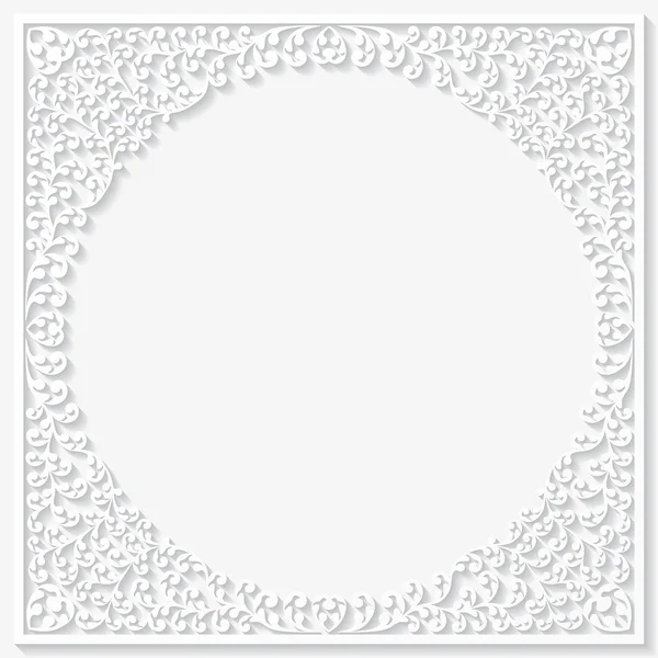 Marco floral de papel — Vector de stock
