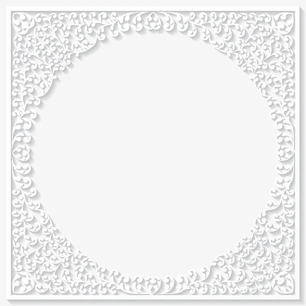 Paper floral frame — Stock Vector