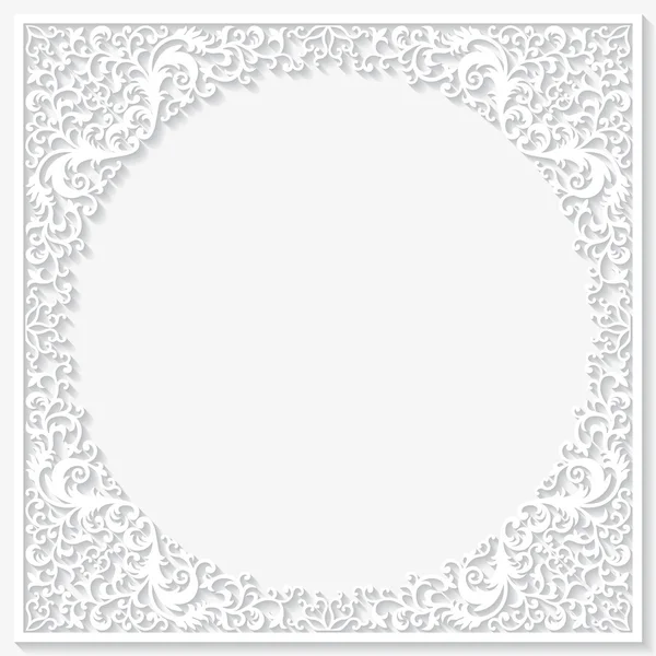 Paper floral frame — Stock Vector