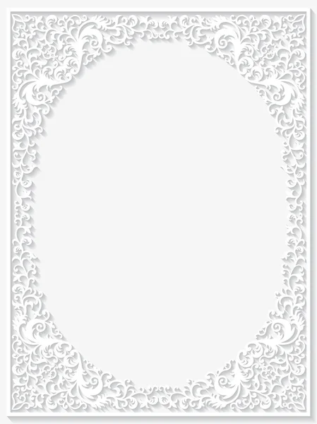 Marco floral de papel — Archivo Imágenes Vectoriales
