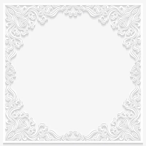 Papel floral quadro — Vetor de Stock