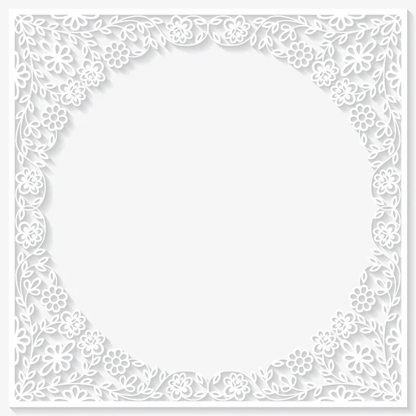 Marco floral de papel — Archivo Imágenes Vectoriales