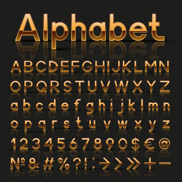 Dekoratif altın alfabesi