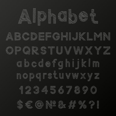 Dekoratif tebeşir alfabesi