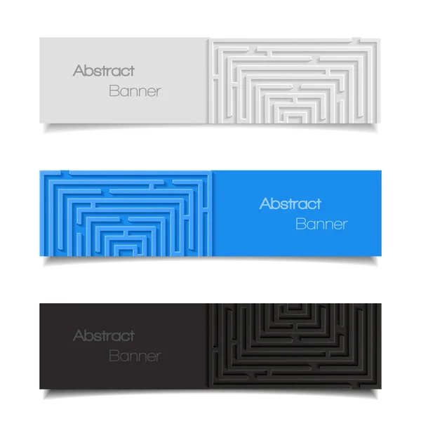 Set di banner astratti — Vettoriale Stock