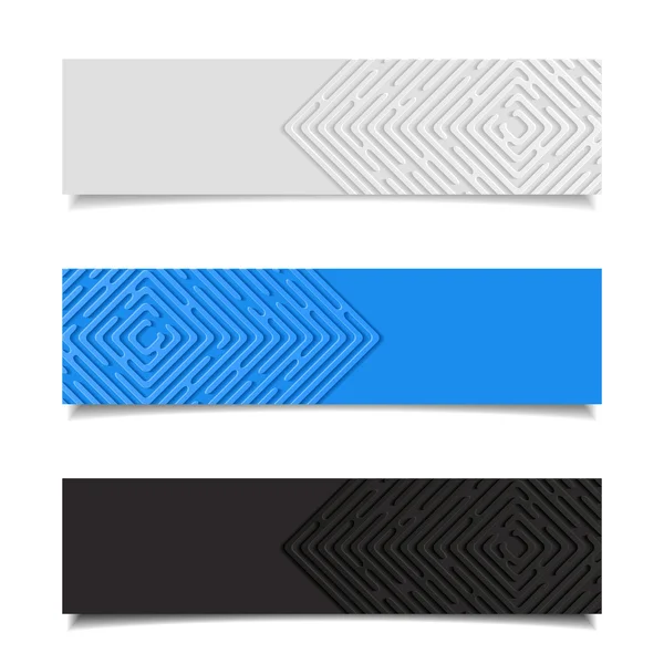 Conjunto de banners abstratos — Vetor de Stock