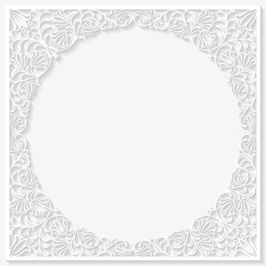 Soyut kağıt çerçeve çiçek