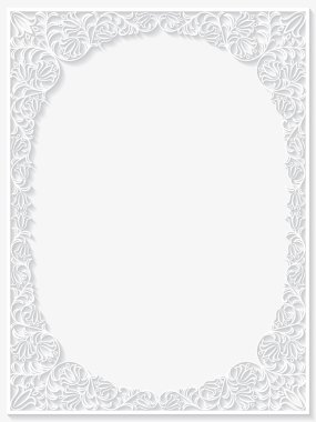 Soyut kağıt çerçeve çiçek