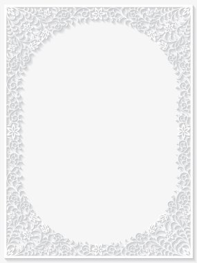 Soyut kağıt çerçeve çiçek