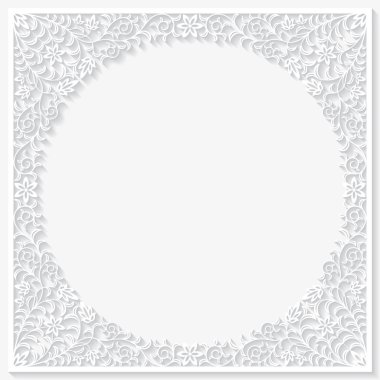 Soyut kağıt çerçeve çiçek