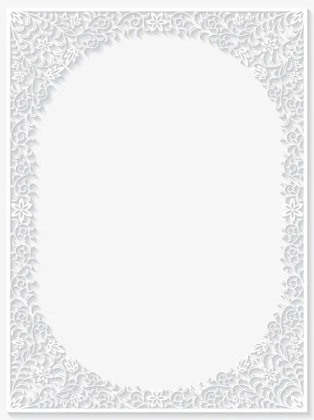 Marco floral de papel abstracto — Archivo Imágenes Vectoriales