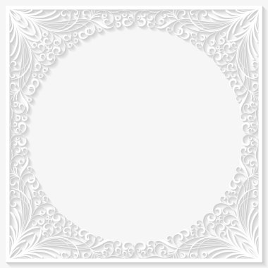 Soyut kağıt çerçeve çiçek