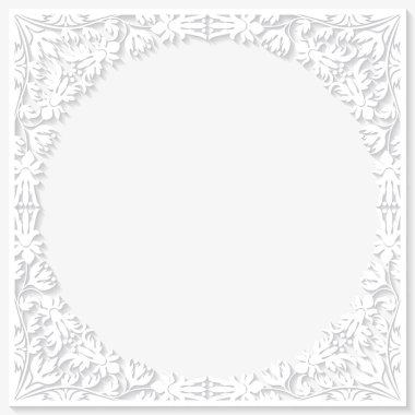 Soyut kağıt çerçeve çiçek