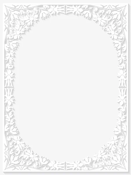Marco floral de papel abstracto — Vector de stock