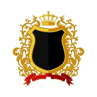 Coat of arms in modern flat style