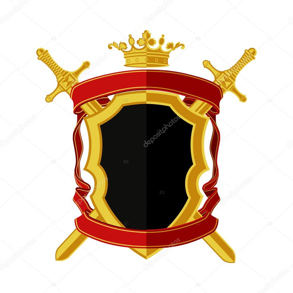 Coat of arms in modern flat style. Vector illustration.