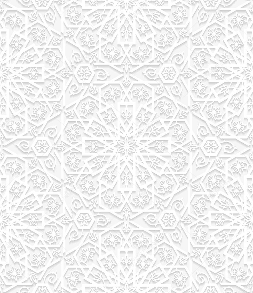 Seamless floral pattern in traditional style