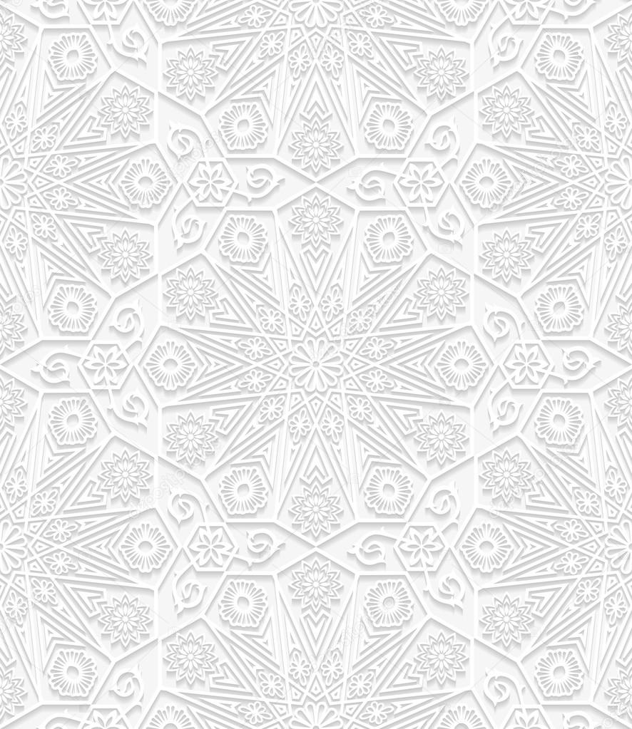 Seamless floral pattern in traditional style