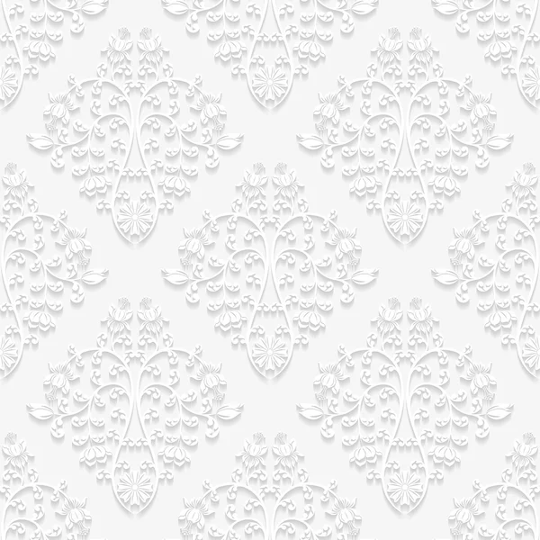 Patrón floral inconsútil en estilo tradicional — Vector de stock