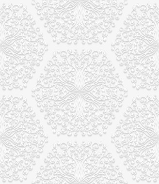 Sorunsuz çiçek desenli, geleneksel tarzda