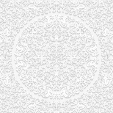 Sorunsuz çiçek desenli, geleneksel tarzda