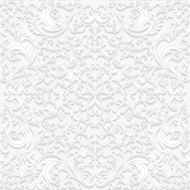 Sorunsuz çiçek desenli, geleneksel tarzda