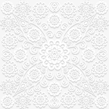 Sorunsuz çiçek desenli, geleneksel tarzda