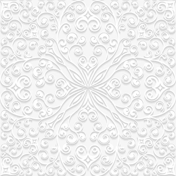 Patrón floral inconsútil en estilo tradicional — Vector de stock