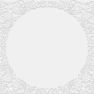 Dekoratif çerçeve çiçek. vektör çizim.