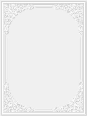 Dekoratif çerçeve çiçek. vektör çizim.