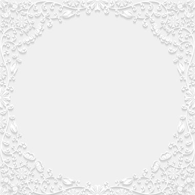 Dekoratif çerçeve çiçek. vektör çizim.