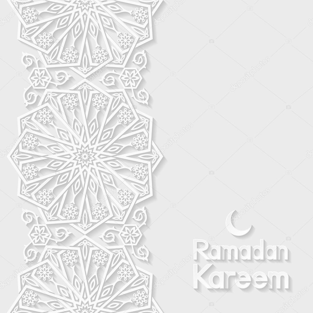 Ramadan Kareem greeting card. Vector illustration.