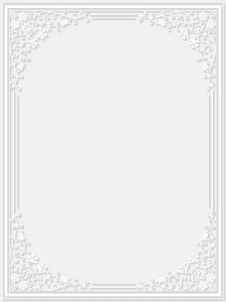 Marco floral decorativo. Ilustración vectorial . — Vector de stock