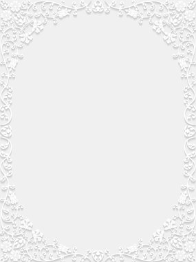 Dekoratif çerçeve çiçek. vektör çizim.