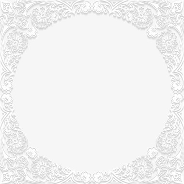 Dekoratif çerçeve çiçek. vektör çizim.