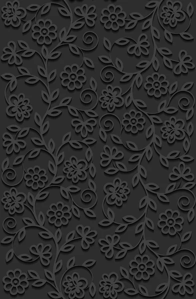 Patrón floral sin costuras. ilustración vectorial. — Vector de stock