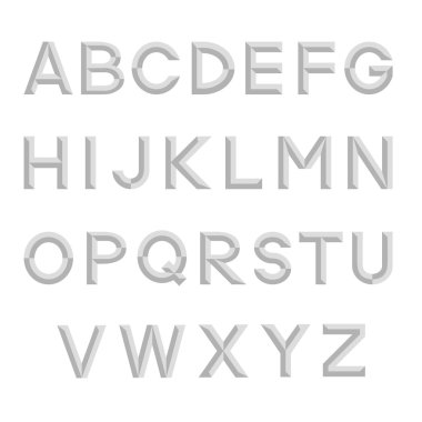 Dekoratif izole alfabesi