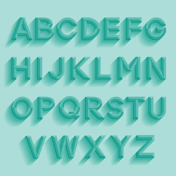Decorative retro alphabet. Vector illustration. — Stock Vector