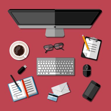 Modern iş ofis çalışma alanı