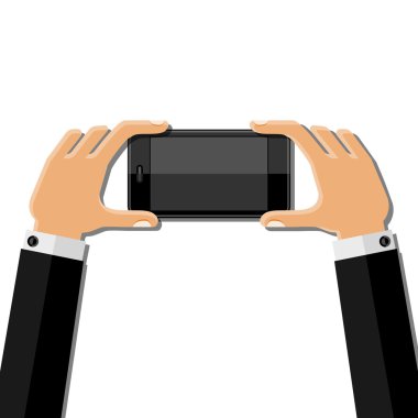 Cep telefonu holding eller. Düz tasarım