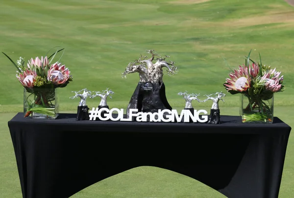 Winners Trophy Table Gary Player Charity Invitational 2015 — Zdjęcie stockowe