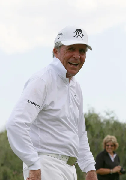 Tournament presenter and grand master Gary Player laughing throu — Stockfoto