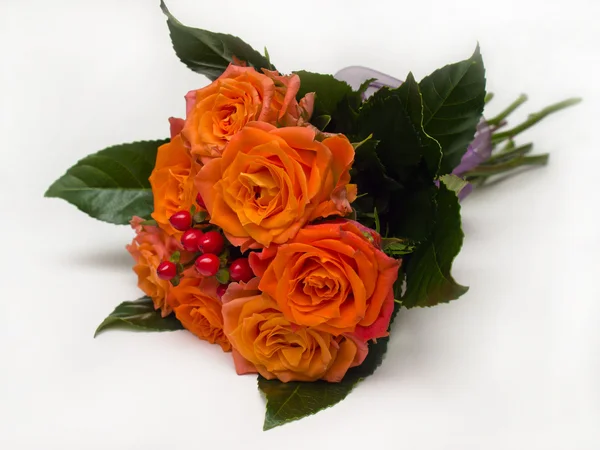 Μπουκέτο με πορτοκαλί τριαντάφυλλα — Φωτογραφία Αρχείου