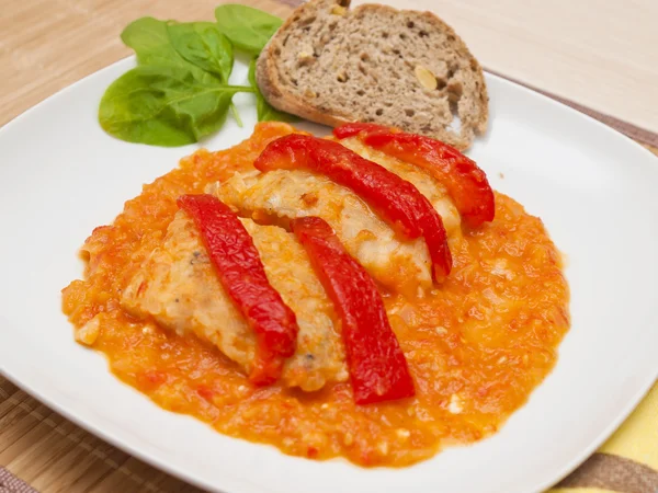 Cod a la Riojana — Stock Photo, Image