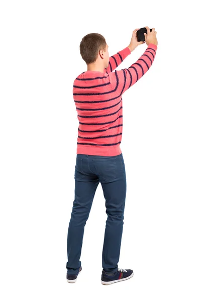 Back view of man photographing — Stock Photo, Image