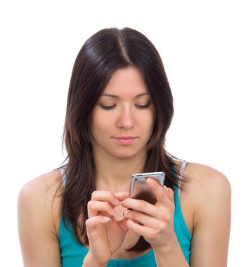 kadın okuma yazma manifatura telefon SMS metin mesajı gönderme 