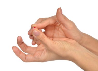 glikoz düzeyi kan testi yapmak için şeker hastalığı sabırlı parmak 