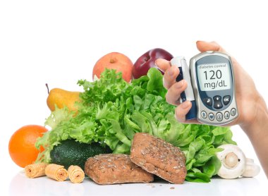 Diyabet diyabetik kavramı. Glikoz düzeyi kan testi ölçme