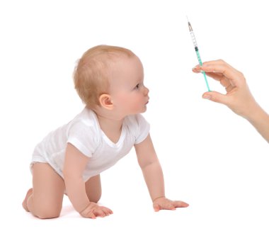 Bebek çocuk bebek çocuk el tıbbi insülin ile şırınga hazır fo